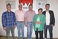 Die neue Vorstandschaft des FC Gerolzhofen (im Bild) von links: Bastian Antretter (3. Vorsitzender), der neue Vorsitzender Ansgar Willacker, sein Stellvertreter Kurt Lembke,  die neue Schatzmeisterin Hermine Seubert und Schriftführer Christian Rothenanger.