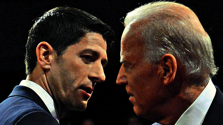 Schenkten sich im TV-Duell nichts: die Vize-Kandidaten für die US-Präsidentschaft, der Republikaner Paul Ryan (links) und der Demokrat Joe Biden.