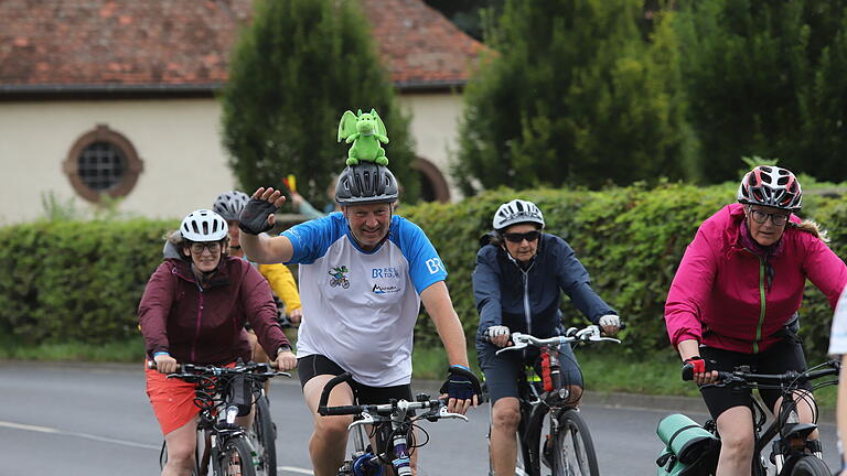 Impressionen von der BR-Radltour bei der Fahrt durch Gerolzhofen am 2. August 2024