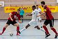 Szene von der Hallen-Bezirksmeisterschaft 2020 in Rimpar aus der Partie zwischen dem ASV Rimpar und FC Sand. Das Bezirksturnier gewann der SV Rapid Ebelsbach. Nach zwei Jahren Corona-Pause sollen in diesem Winter 2022/23 wieder Hallenturniere stattfinden.
