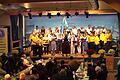 Chöre des Musikalischen Vereins aus Winterhausen zusammen mit 'Coro Stella Traffiumese' vom Lago Maggiore beim gemeinsamen Lied: 'Amici miei' auf Deutsch und Italienisch.