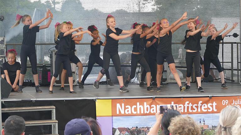 Die Kindertanzgruppe der Turngemeinde Kitzingen stellte Kindertänze vor.