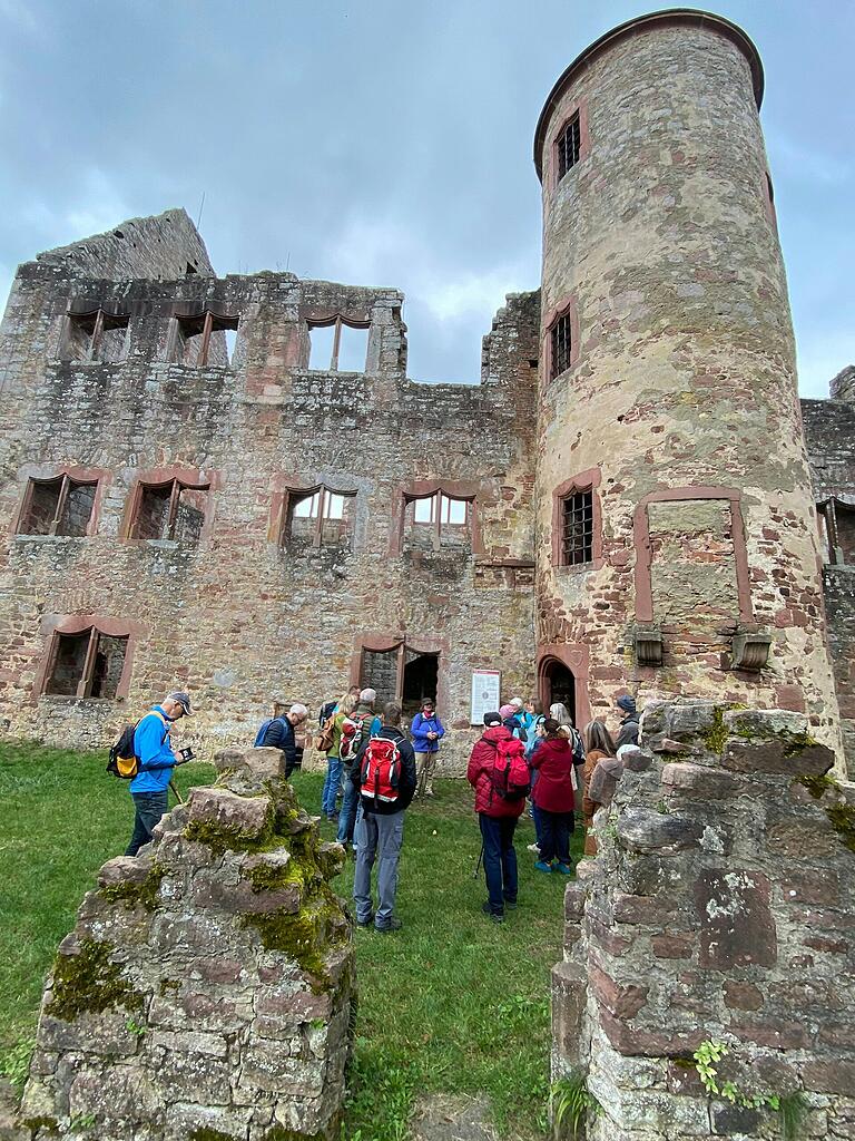 Die Ruine Schönrain war das erste Ziel der Wanderung.&nbsp;