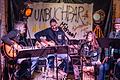 Hatten sichtlich Spaß bei ihrem zweiten Auftritt. Die Band 'Unbuchbar', bestehend aus Bürgermeister Michael Kraus, Stadtarchitekt Dominic Wukowojac, Paul Wukowojac und Stadtpfarrer Andreas Werner.