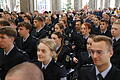 Feierliche Vereidigung von 125 künftigen Bundespolizisten in der Wandelhalle.