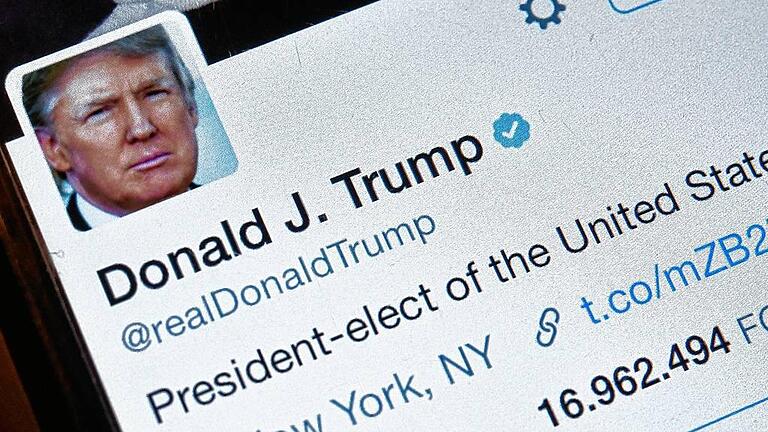 Twitter-Account von Donald Trump       -  Vor einem Monat hatte Donald Trump auf seinem Twitter-Account knapp 17 Millionen Follower. Inzwischen sind es schon 18 Millionen. Der künftige US-Präsident verkündet seine Meinung gerne auf Twitter.