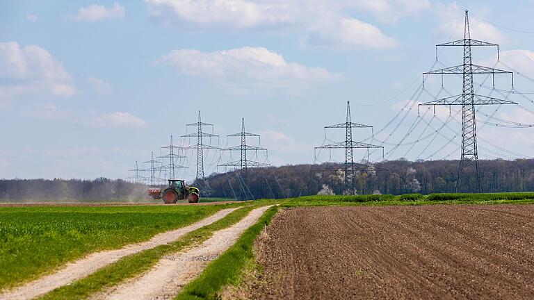 Diese 110-Kilovolt-Hochspannungsleitung führt unmittelbar am Schalthaus Brünnstadt vorbei.