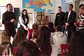 Die Schüler präsentierten ihr Projekt vor den anderen Klassen der Pestalozzi-Mittelschule.