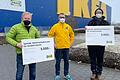 Ikea Würzburg spendet 10 000 Euro an die Kindertafeln. Im Bild&nbsp;(von links): Stefan Labus (Vorsitzender Schweinfurter Kindertafel e.V.), Andreas Hofmann (Market Manager Ikea Würzburg) und Hans-Berthold Wiegand (Schatzmeister Würzburger Kindertafel e.V.).