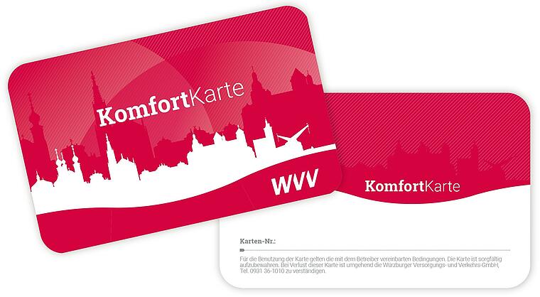 WVV Ladekarte       -  Mit der WVV Komfortkarte ganz bequem in Würzburg und Umgebung exklusive Vorteile sichern und sparen.