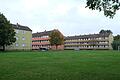 Das Kitzinger Notwohngebiet vom Rödelbach aus gesehen.