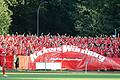 Auch die Fans machen den Anspruch deutlich: beim Auswärtsspiel in Bamberg feiern sie die Kickers als 'Chef der Regionalliga'.