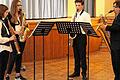 Filmmusik im Originalsound: Das Ensemble mit (von links) Juliana Ullrich (Sopransaxofon), Charlotte Weber (Altsaxofon), Christian Schreihanz (Tenorsaxofon) und Martin Poth (Baritonsaxofon) spielte &bdquo;The Pink Panther&ldquo;.