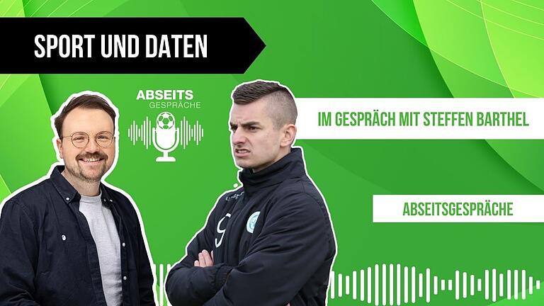 Steffen Barthel (rechts) war zu Gast im Podcast Abseitsgespräche mit Gastgeber Lukas Eisenhut.