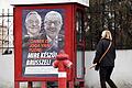 Auf Plakaten lässt der ungarische Regierungschef Orbán den EU-Kommissionspräsidenten Claude Junkcker als Volksfeind darstellen.