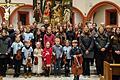 Musikerinnen und Musiker des Jugendensembles fantastic forte und Chormitglieder des Egbert-Gymnasiums Münsterschwarzach mit Elisabeth Marzahn und Bruder Julian Glienke