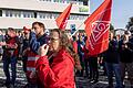 Protestkundgebung beim Autozulieferer Valeo in Bad Neustadt: Zur Demo am Mittwoch kamen rund 1000 Personen.&nbsp;
