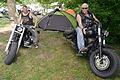 Nur nach außen hin hart: Beim Harleytreffen im Lauergrund kommt es vor allem auf die gute Stimmung und das Fachsimpeln an.