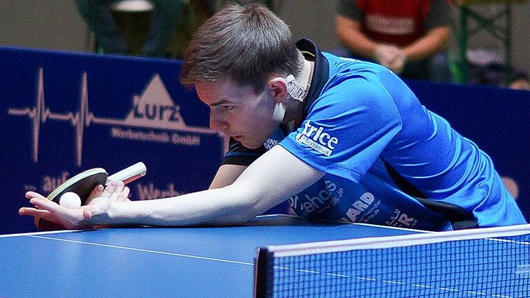 Wieder vor Publikum: Der TSV Bad Königshofen, im Bild Kilian Ort, darf zu seinen Heimspielen in der Tischtennis-Bundesliga wieder Zuschauerinnen und Zuschauer in die Halle lassen.