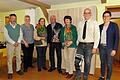 Ehrungen beim Schützenverein Stockheim: Zweite Bürgermeisterin Sabine Hartmann und Schützenmeister Bernd Faulstich (von rechts) sowie Kassier Frank Zirk und zweite Schützenmeisterin Manuela Diemer (von links) dankten (ab 3 von links) Heidi Krines (40 Jahre Mitgliedschaft), Manfred Storath (50 Jahre) und Marianne Gensler (40 Jahre) für die Treue zum Verein.