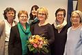 Die neue Vorstandsriege des Ortsrings Bad KIssingen des Deutschen Frauenrings: Vorsitzende Birgit Fischer (vorne, Mitte), Stellvertreterin Karin Reinshagen (links), Schatzmeisterin Hanne Stärker (2.v.re), Schriftführerin Silvia Zoll (Mitte hinten), Beisitzerinnen Barbara Thiele (2.v.li.) und Luise Grom (rechts)  Foto: Uschi Schober       -  Die neue Vorstandsriege des Ortsrings Bad KIssingen des Deutschen Frauenrings: Vorsitzende Birgit Fischer (vorne, Mitte), Stellvertreterin Karin Reinshagen (links), Schatzmeisterin Hanne Stärker (2.v.re), Schriftführerin Silvia Zoll (Mitte hinten), Beisitzerinnen Barbara Thiele (2.v.li.) und Luise Grom (rechts)  Foto: Uschi Schober