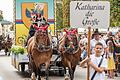 Ohne die Pferde wäre beim Rakoczy-Festzug in Bad Kissingen vieles nicht möglich. Im Bild der geschmückte Wagen mit der russischen Kaiserin Katharina II. (Foto von 2022).&nbsp;