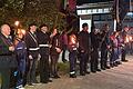 Beim gemeinschaftlichen Ehrenabend gab es für die Fahnenabordnungen jeweils ein Freundschaftsband.