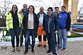 Die Begehung vor dem Betriebsstart des Waldbads mit (von links) Birgit Schöp (Geschäftsleitung Markt Triefenstein), Georg Holzmann (Waldbad), Bürgermeisterin  Kerstin Deckenbrock, Joachim Hofmann (Leiter Bauhof), Ingo Ortel (Betriebsleitung Bädergesellschaft Wertheim mbH), Klaus Scheller (Vorsitzender Förderverein PRO-Waldbad) sowie Sabrina Perleth (stellv. Betriebsleitung Bädergesellschaft).