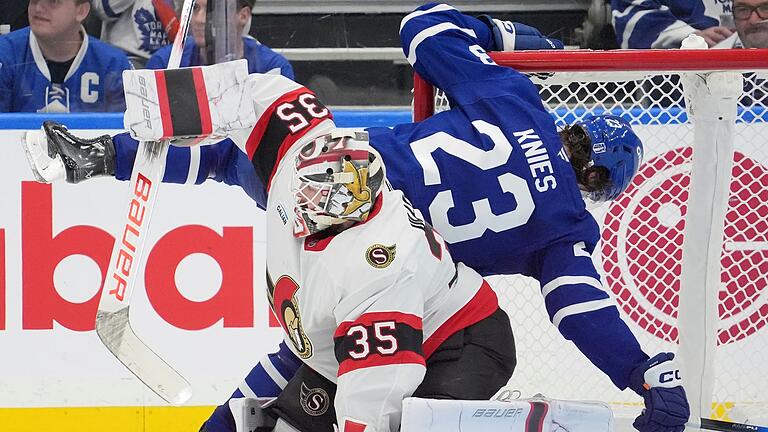 Toronto Maple Leafs - Ottawa Senators       -  Senators-Torwart Ullmark kassierte zum Playoff-Start sechs Gegentore.