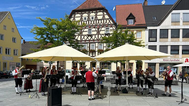 Der Musikverein Bastheim in musikalischer Aktion.