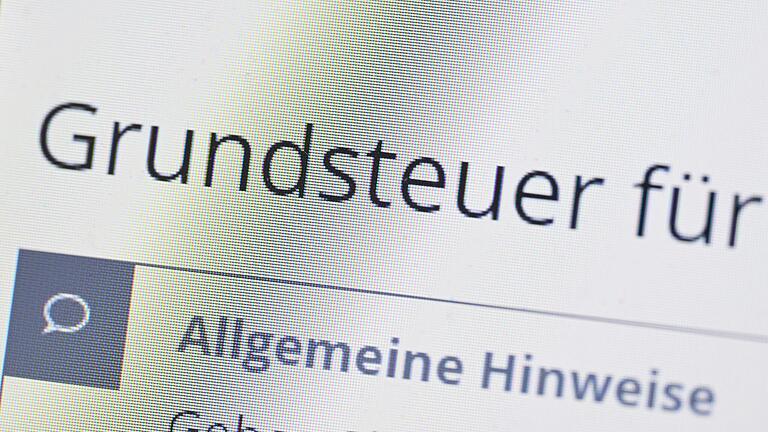 Das Wort Grundsteuer auf der Seite des Online-Steuerportals Elster. Das Wort Grundsteuer auf der Seite des Online-Steuerportals Elster.