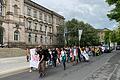 Am Freitagnachmittag zogen rund 35 Demonstranten von 'End Fossil Würzburg' und Fridays for Future von der Uni am Hubland in die Innenstadt.