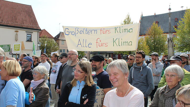 So wie hier in Haßfurt gingen am Freitag Jung und Alt für das Klima auf die Straße.&nbsp;