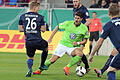 Matchwinner       -  Mario Gomez schießt den VfL Wolfsburg ins Achtelfinale. Foto: Stefan Puchner