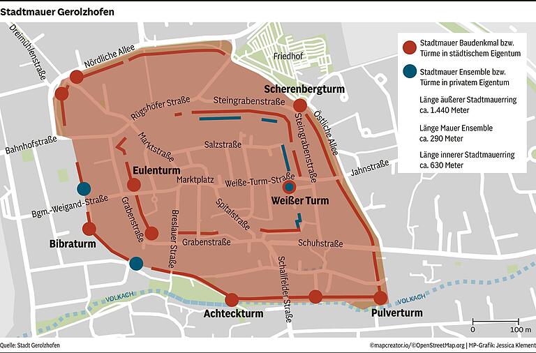 Kostspieliges 'Aushängeschild': Stadtmauer in Gerolzhofen soll aber nicht dem Verfall preisgegeben werden Kostspieliges 'Aushängeschild': Stadtmauer in Gerolzhofen soll aber nicht dem Verfall preisgegeben werden