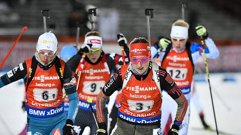 Dritter       -  Franziska Preuss landete mit Erik Lesser am Ende auf Rang drei. Foto: Robert Henriksson