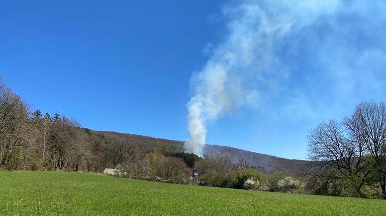 Der Förster der Stadt Gemünden ist auf den Rauch über dem Wald aufmerksam geworden und hat die Feuerwehr verständigt.&nbsp;