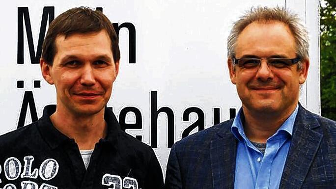 Gut informiert: Harald Gloger, (links) und Volker Fackeldey informierten im MainÄrztehaus über Diagnostik und Therapie der Stuhlinkontinenz.