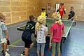 Die Kinder testen und verbessern ihre Treffsicherheit beim Tischtennis mit der Maus.