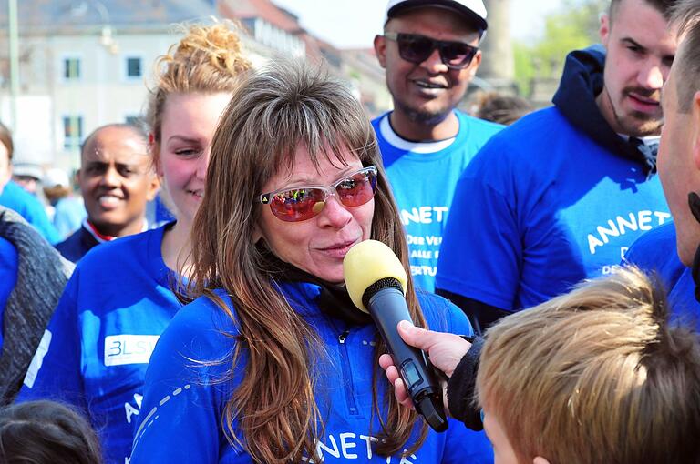 Initiatorin des Vereins 'Annettes Kinderturnen': Annette Wolz, hier bei einem früheren Residenzlauf.