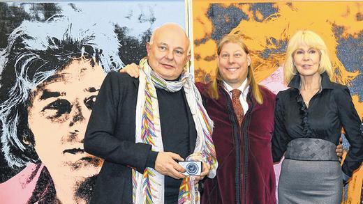 Familienfoto: Mirja, Claus Alexander und Rolf Sachs.