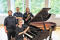 Gruppenbild mit Dame: Janette Fraas und ihre Bandkollegen von &bdquo;text + ton&ldquo;, (von links) Urs John, Andreas Werner und Frank Stäblein, geben am 22. November ein Benefizkonzert im Kloster Wechterswinkel.