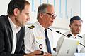 Polizeipräsident Detlev Tolle zog am Freitag Bilanz bei Kriminalitäts- und Verkehrs-Entwicklung in Unterfranken. Mit ihm präsentierten Manuel Rösch (li.) und Matthias Rupp (re.) die Zahlen von 2024.
