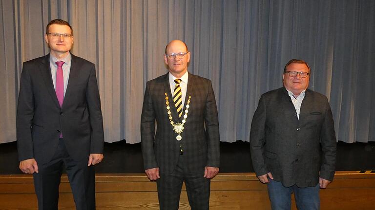 Dieses Dreiergespann führ die Stadt Zeil an (von links): Zweiter Bürgermeister Marcus Fröhlich, Erster Bürgermeister Thomas Stadelmann und Dritter Bürgermeister Peter Pfaff.