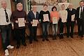 Verwaltungsvorstandsvorsitzender Bernd Söhnel, Dietmar Huff, Hans Losleben, Ute Duffek, Silvia Müller, Franziska Schmitt, Berthold Kohrmann und Finanzvorstandsvorsitzender Mark Laudenbacher.