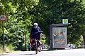 An dieser Stelle endet der Radweg stadteinwärts in der Leistenstraße. Radfahrende müssen zur Überquerung der Straße die Fußgängerampel benutzen.