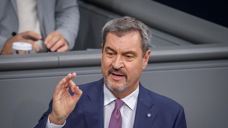 Bundestag       -  CSU-Chef Markus Söder spricht erstmals im Bundestag.
