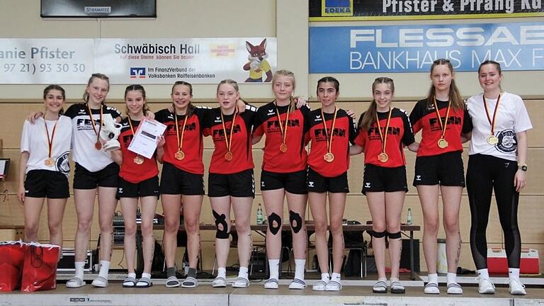 Die Bergrheinfelder U 15 verteidigte ihren Titel aus dem Vorjahr und wurde mit einem Finalsieg über den TSV Nordheim erneut deutscher Korbball-Meister.