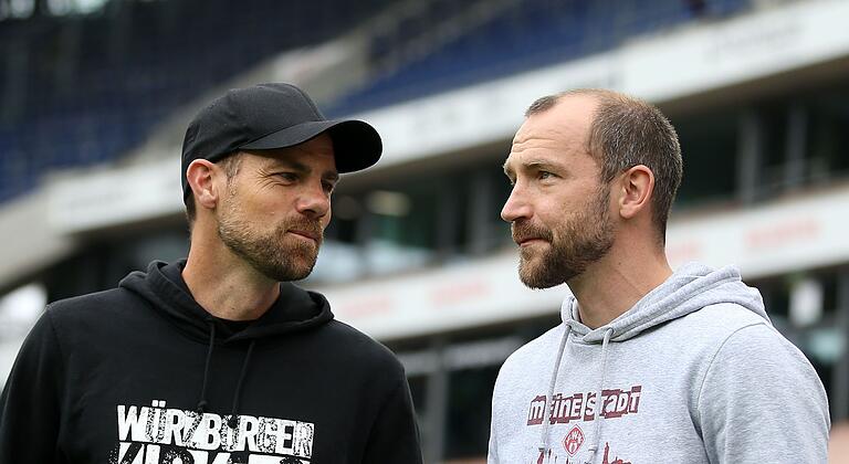 Trainer Marco Wildersinn (links) und Sportdirektor Sebastian Neumann arbeiten bei den Würzburger Kickers seit 2022 zusammen.