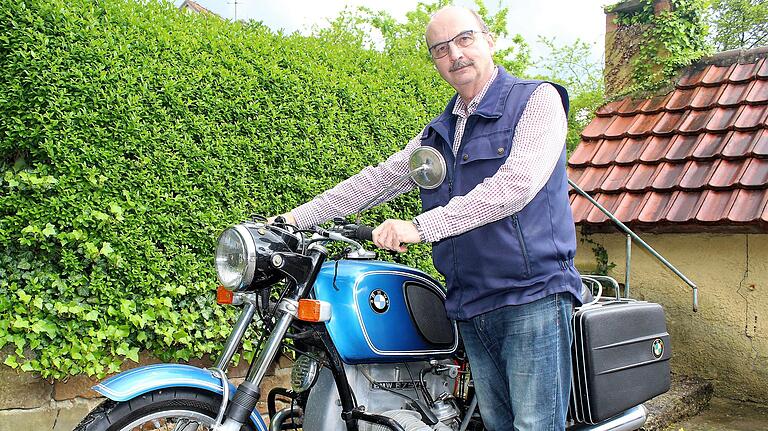 Sein BMW Motorrad Baujahr 1972 will Roland Eckert künftig häufiger aus der Garage holen.